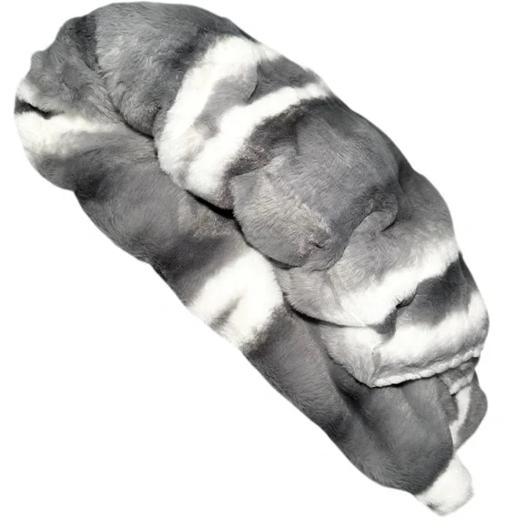 Blanket 72”x102” Bubble Faux Rabbit Fur 1300GSM Throw - Picture 6 of 8